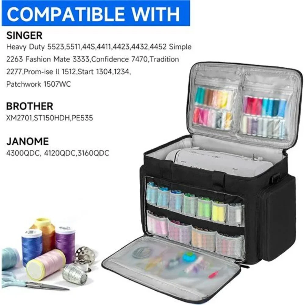 Sewing Machine Case with Removable Padding,Sewing Machine Carrying Bag Fit for